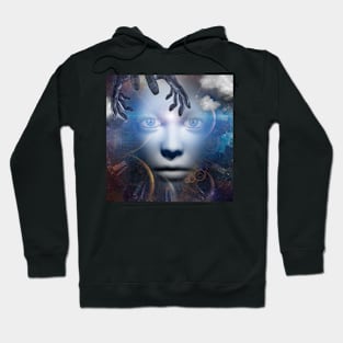 Human face in universe Hoodie